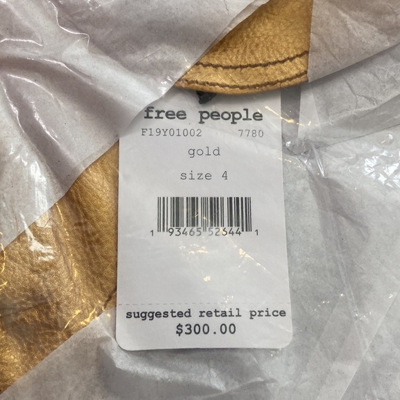 Free People Gold Leather Sleeveless Mini Dress Button Up Metallic Party 90s - Picture 10 of 11